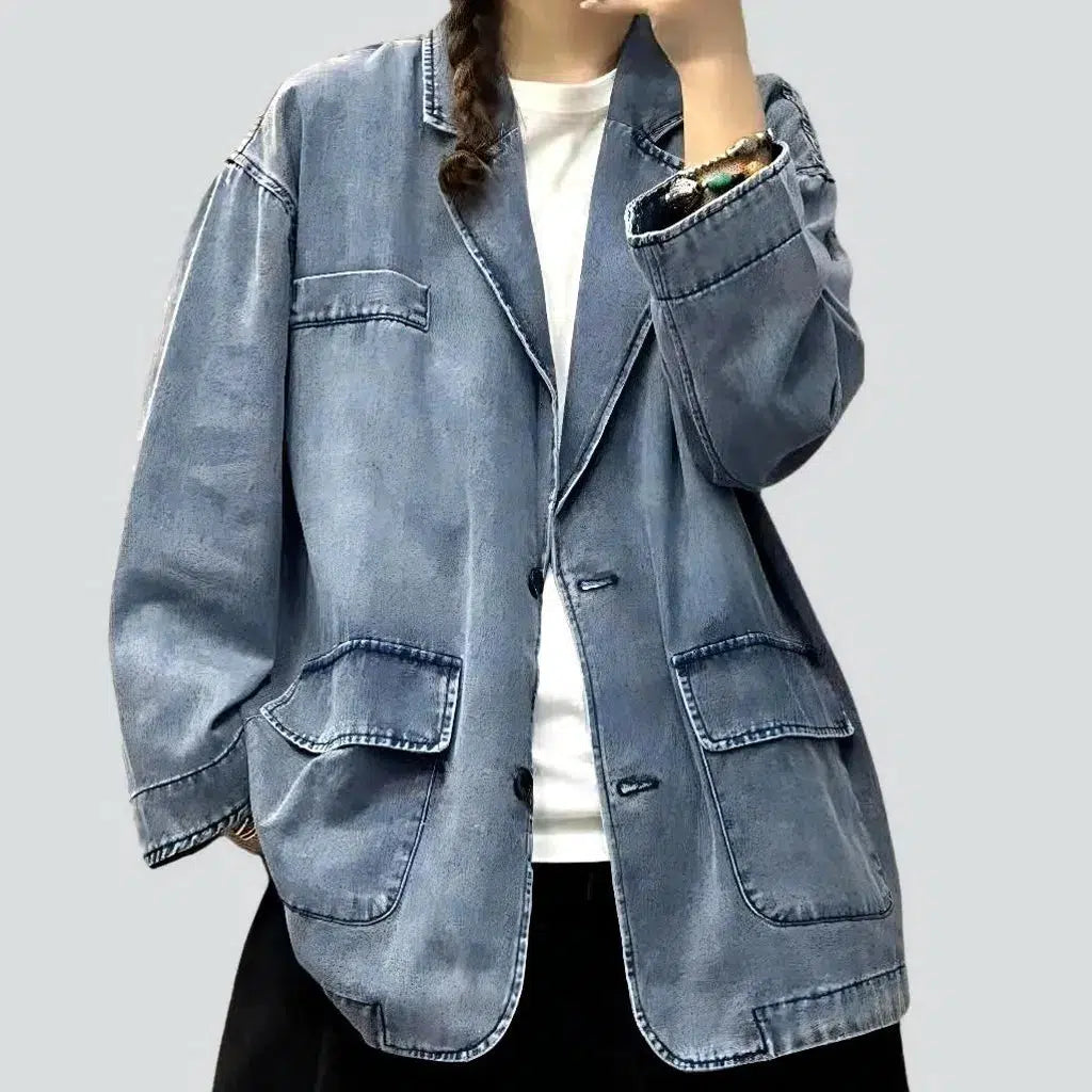 Women's Charming Outfit For Events Fashion chore women's jean blazer